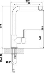 Naber Gramix 1, Hochdruck-Armatur, concrete, 1100406