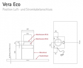 Silverline Vera Eco 60 cm VEW 600 E Wandhaube. Mit 5 Jahren Garantie!