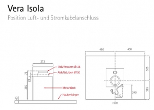 Silverline Vera Isola 65 cm VRI 600 E Edelstahl Inselhaube. Mit 5 Jahren Garantie!