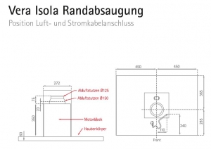 Silverline Vera Isola 90 cm VEBI 900 EA Edelstahl Inselhaube. Mit 5 Jahren Garantie!