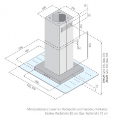 Silverline Totem Isola 65 cm TOI 600 EA Edelstahl Sandglas Inselhaube. Mit 5 Jahren Garantie!