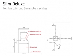 Silverline Slim Deluxe 90 cm SLW 910 S Edelstahl Schwarzglas Wandhaube. Mit 5 Jahren Garantie!