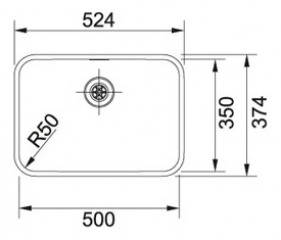 Franke Epos EOX 110-50/35 Edelstahl glatt (Stopfenventil) 122.0197.993, 11092