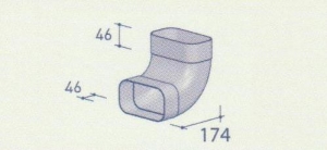 berbel 90-Bogen senkrecht 125 flach