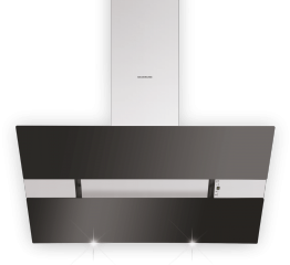 Silverline Capella 90 cm CPW 900 S Edelstahl-Schwarzglas Kopffreihaube. Mit 5 Jahren Garantie!