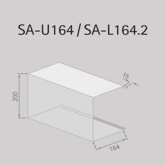 Silverline Sonderschacht U-Form SA-U164 fr Wandhauben