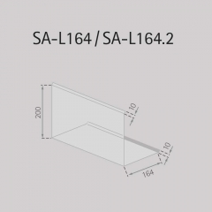 Silverline Sonderschacht L-Form SA-L164 fr Wandhauben