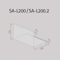 Silverline Sonderschacht L-Form SA-L200 fr Wandhauben