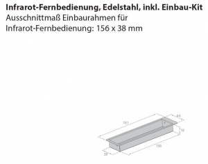 Silverline FB 2 Infrarot-Fernbedienung Edelstahl