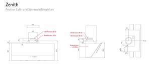 Silverline Zenith ZEW 900 S Schwarzglas 90 cm Kopffreihaube. Mit 5 Jahren Garantie!