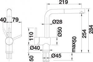 Blancolinus-S Chrom Hebel links, 514016