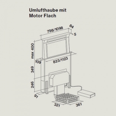 Falmec Downdraft 90, Haubenkrper, Edelstahl/Wei, mit 5 Jahren Garantie