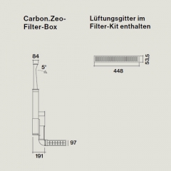 Falmec Downdraft 90, Haubenkrper, Edelstahl/Wei, mit 5 Jahren Garantie