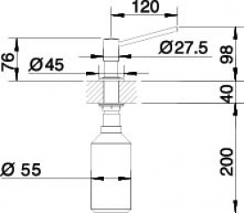 Blancotorre Splmittelspender Edelstahl finish, 512594