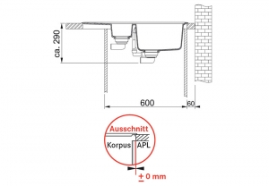 Franke Basis BFG 651-78 Fragranit DuraKleen Plus Farbe Steingrau, 114.0301.367, 11741