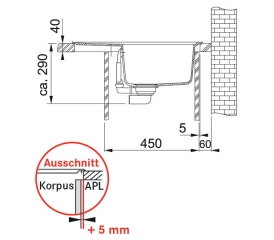 Franke Basis BFG 611-62 Fragranit DuraKleen Plus Farbe Steingrau, 114.0301.333, 11713