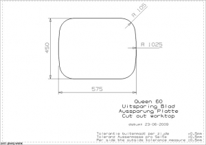 Reginox Queen L 60, als Auflagesple und flchenbndige Sple einbaubar