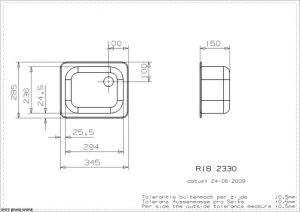 Reginox R18 2330 OSK, als Auflagesple einbaubar