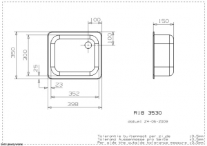 Reginox R18 3530 OSK, als Auflagesple einbaubar