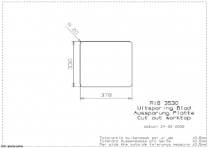 Reginox R18 3530 OSK, als Auflagesple einbaubar