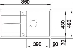 Blancometra 5 S-F Silgranit PuraDur 2, flchenbndig, Farbe cafe, 519104