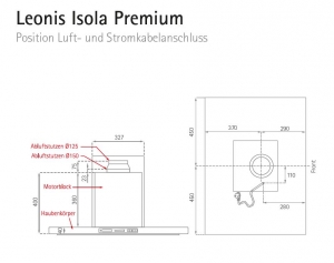 Silverline Leonis Isola Premium 90 cm LOI 920 E Edelstahl Inselhaube. Mit 5 Jahren Garantie!