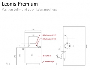 Silverline Leonis Premium Wandesse 80 cm LOW 820 E Wandhaube. Mit 5 Jahren Garantie!