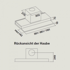 Falmec Move, Design, Edelstahl, Schwarzes Glas, 60 cm, Wandhaube, mit 5 Jahren Garantie