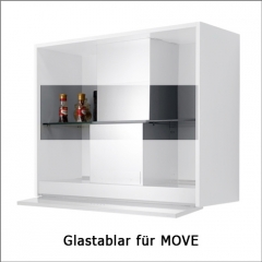 Falmec Move, Design, Edelstahl, Schwarzes Glas, 60 cm, Wandhaube, mit 5 Jahren Garantie