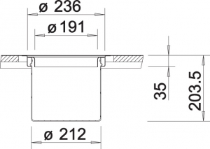 Blanco-Solon Einbau flchenbndig, 512471