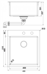 Naber Corno Piu PR3, Einzelbecken 1013114