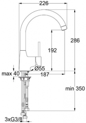 Ideal Standard Nora 1, chrom, Niederdruck, 5024062