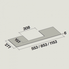 Falmec Glasboden fr Flachlfter Move, 120 cm