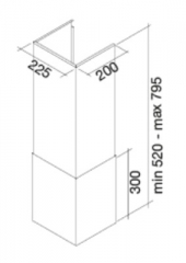 Falmec Schacht fr Haube Tab - Fasteel, KCTCN.000#X