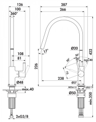 Ideal Standard Gusto L1, sun rose, Einhebelmischer, Hochdruck, 5024174