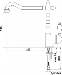 Linea Passato 2, chrom, Hochdruck, 5011235