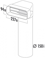 Naber COMPAIR F-UR 150 Umlenkstck 90 mit Rundrohr, 900 mm, 4043013