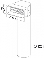 Naber COMPAIR MF-UR 125 Umlenkstck 90 mit Rundrohr, 900 mm, 4033009