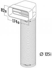 Naber COMPAIR MF-URX 125 Umlenkstck 90 mit Flexschlauch, 1000 mm, 4033007