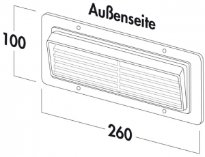 Naber COMPAIR  T-ZUL-GI 125 Breitkanal-Zuluft-Gitterhaube, ziegelrot, 4021106