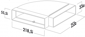 Naber COMPAIR T-RBH 1 System 125 Breitkanalrohrbogen, 4021043