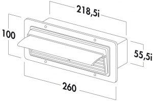 Naber COMPAIR T-GILF 1 Breitkanal-Gitter-Auenhaube, ziegelrot, 4021056