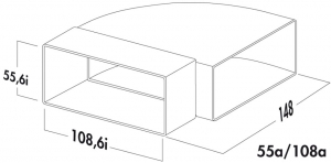 Naber COMPAIR N-RBH 100 Rohrbogen horizontal 90, 4011011