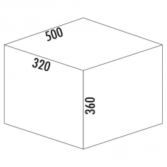 Naber Selectakit Cox Base 360 K/500-2, Abfallsystem Frontauszug, hellgrau, mit Biodeckel, 8012401