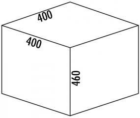 Naber Selectakit Cox Base 39 / 400-1, Abfallsystem Frontauszug, Vollauszug, 8012443