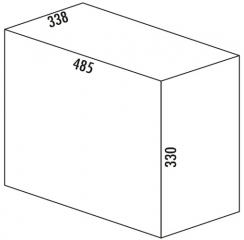 Naber Selectakit Double 2 DS, Abfallsystem Frontauszug, alu grau, 8010111