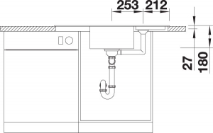 Blanco Zia 9 E Silgranit PuraDur 2, Farbe anthrazit, 514756