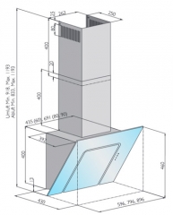 Silverline Riho RHW 600 W Kopffreihaube, 60 cm Edelstahl-Weissglas. Mit 5 Jahren Garantie!