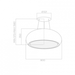 Elica Seashell IX/F/80 Inselhaube Edelstahl glnzend, PRF0098394. Mit 5 Jahren Garantie!