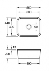 Villeroy & Boch Cisterna 60C, Farbe i4 Graphit, Classicline